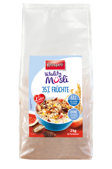 Knusperli Vitality Müsli 35% Früchte 2 kg
